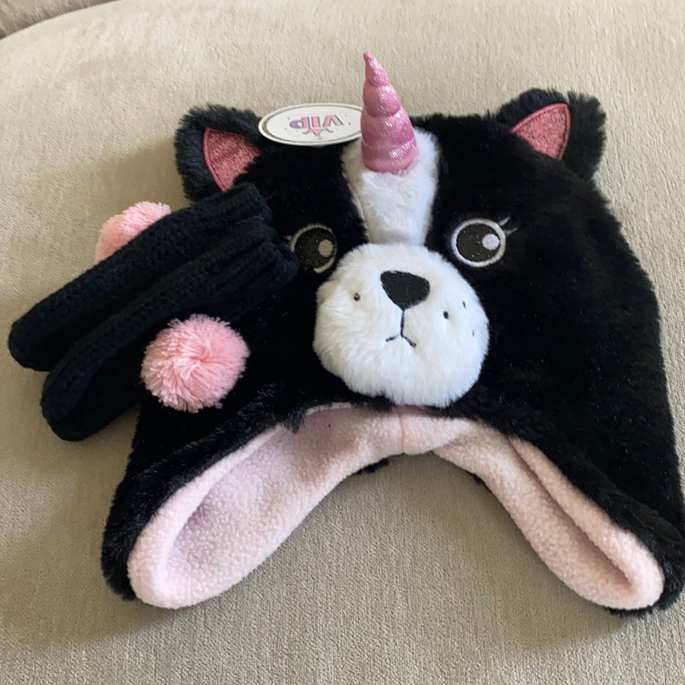 VIP Very Important Princess winter hat and mittens